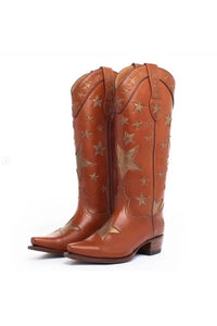 Bota cowboy Stars caramelo